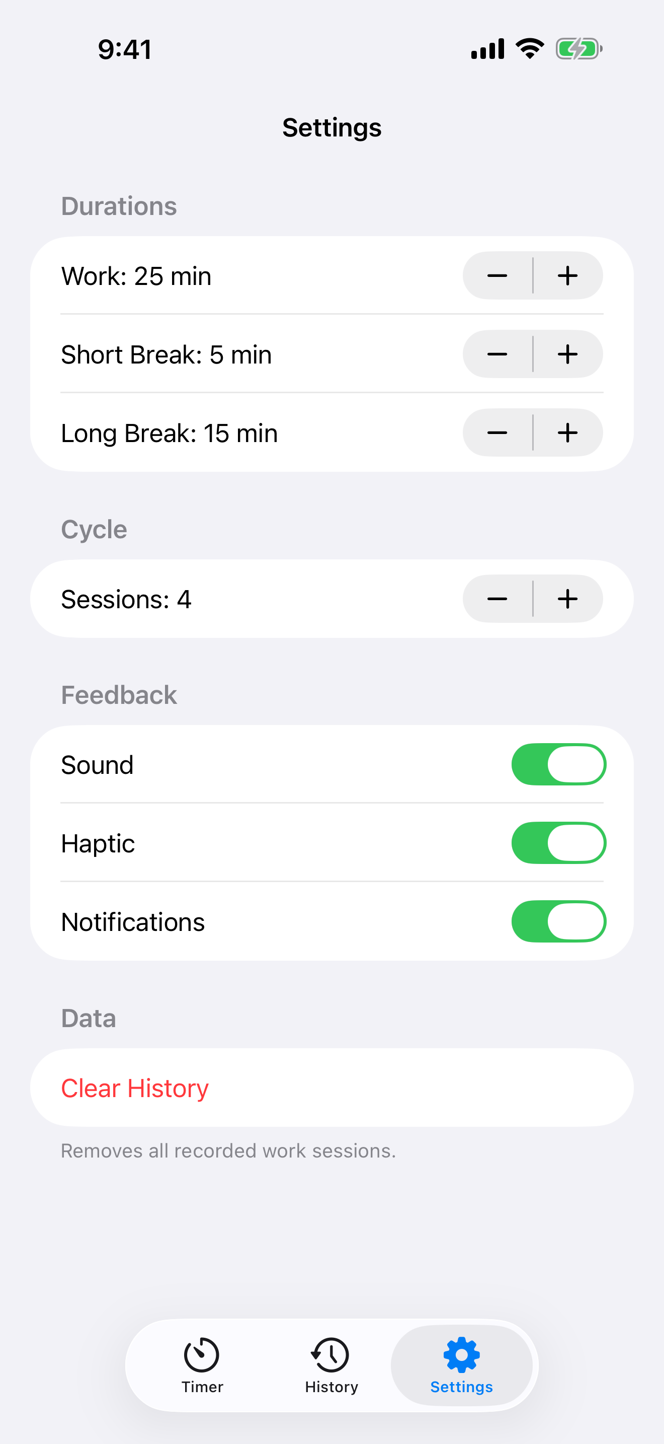 Pomodoro One by DT screenshot 4