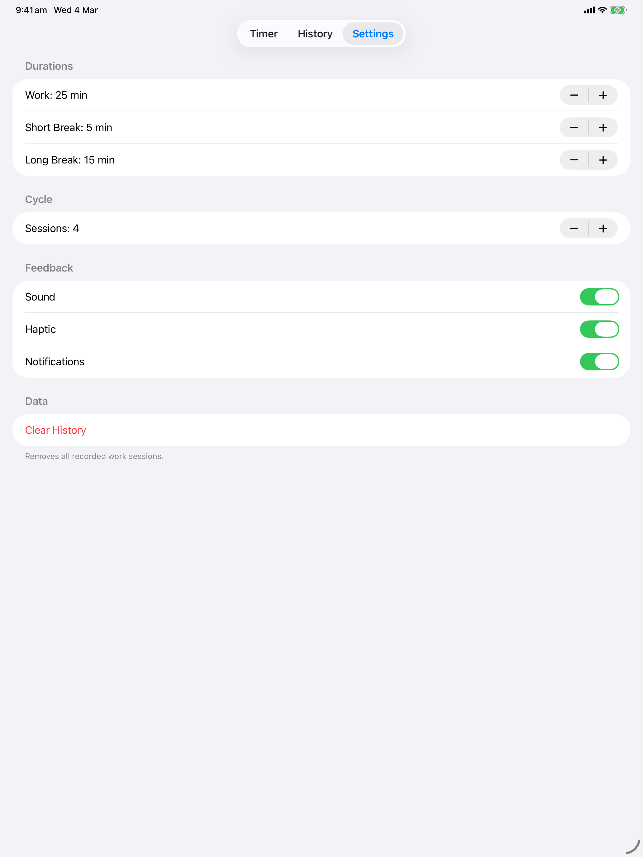 Pomodoro One by DT screenshot 8